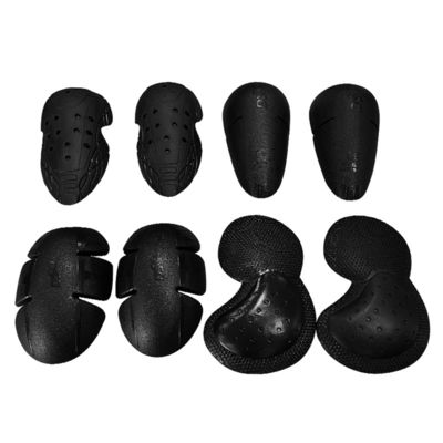 Protectores de rodilla y codo de PU con certificación CE de color negro flexible para ciclistas Logotipo personalizable