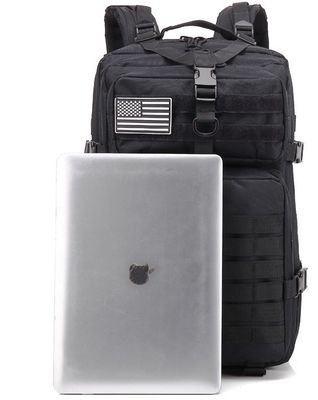 Mochila de 45L Sistema MOLLE de gran capacidad y mango suave para paquete de aventura al aire libre