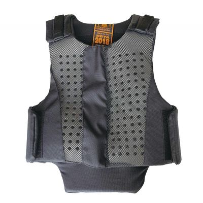Vestido infantil negro con almohadilla de espuma certificado para actividades al aire libre de equitación/equitación