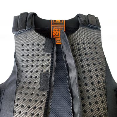 Vestido infantil negro con almohadilla de espuma certificado para actividades al aire libre de equitación/equitación