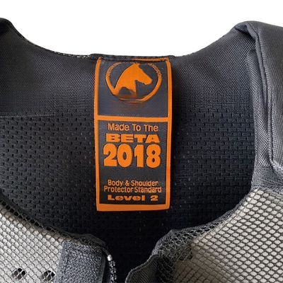 Vestido infantil negro con almohadilla de espuma certificado para actividades al aire libre de equitación/equitación