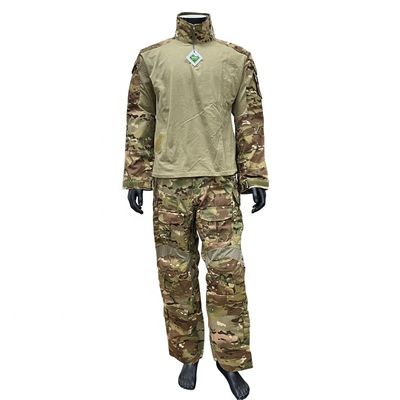 65% de poliéster 35% de algodón Uniforme de entrenamiento de color CP Traje de rana con almohadillas de codo para rodillas
