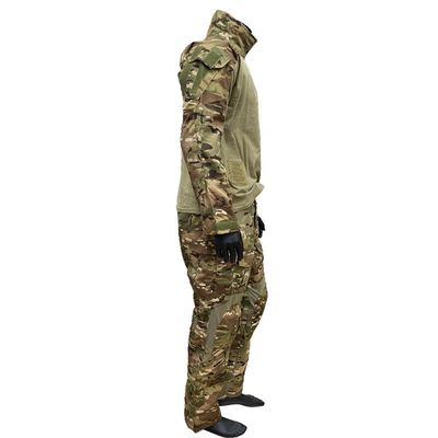 65% de poliéster 35% de algodón Uniforme de entrenamiento de color CP Traje de rana con almohadillas de codo para rodillas
