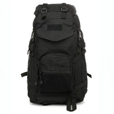 Mochila negra de gran capacidad para deportes al aire libre hecha de revestimiento de PVC y poliéster 600D