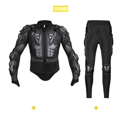 Chaqueta y pantalones de motocicleta certificados ISO9001 con protección corporal de color personalizada
