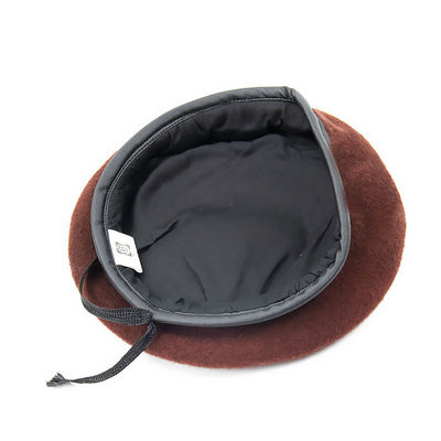 Boina confortable y transpirable 100% material de lana para adultos con estilo casual