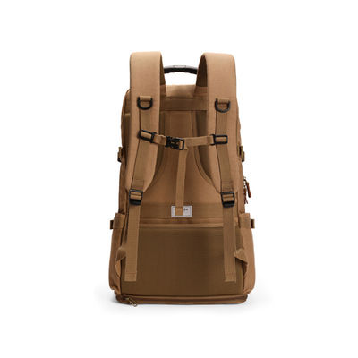 Mochila de lona expandible con cierre de cremallera para hombres, bolsa exterior ligera y duradera