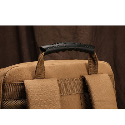 Mochila de lona expandible con cierre de cremallera para hombres, bolsa exterior ligera y duradera