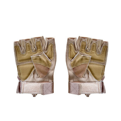 Protección de mano de medio dedo de nylon/algodón/metal verde perfecta para actividades al aire libre