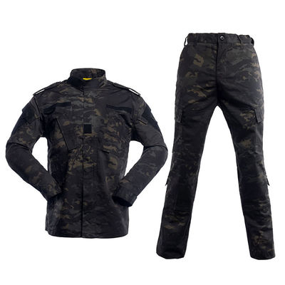 Fusión sin costura al aire libre senderismo trabajo traje de entrenamiento de manga larga camisas pantalones ACU hombres uniforme de camuflaje