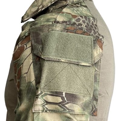 Traje transpirable al aire libre Traje de rana verde oliva negro con 4 estaciones y tela TWILL