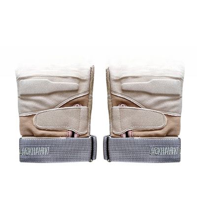Unisex Finger Slits Medio dedo Guantes de entrenamiento khaki para protección de seguridad
