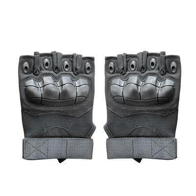 Guantes de medio dedo negro personalizados para entrenamiento unisex y protección de seguridad