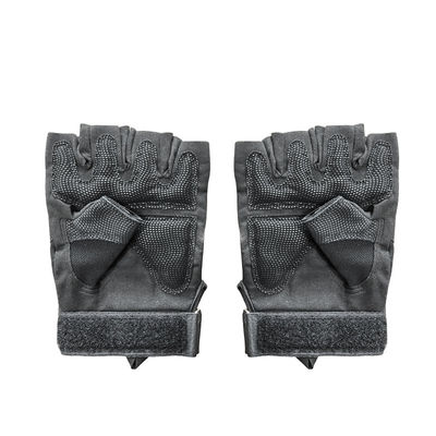 Guantes de medio dedo negro personalizados para entrenamiento unisex y protección de seguridad