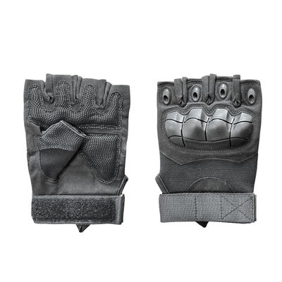 Guantes de medio dedo negro personalizados para entrenamiento unisex y protección de seguridad