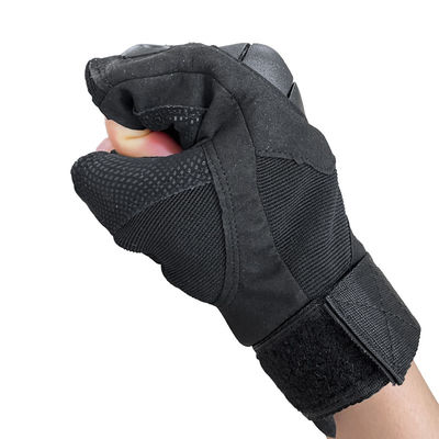 Guantes de medio dedo negro personalizados para entrenamiento unisex y protección de seguridad