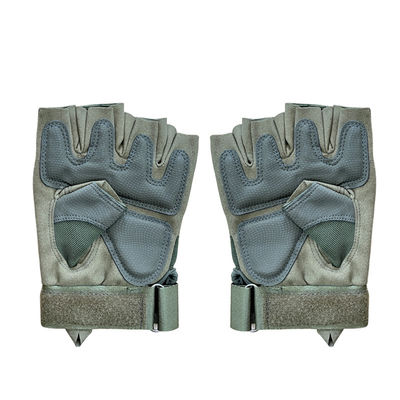Guantes de entrenamiento de protección SKI de medio dedo verdes personalizados para protección