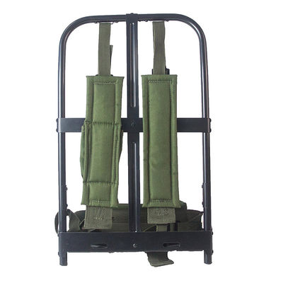 Mochila de viaje de tejido verde de Oxford de 50L con marco metálico y 600*900D