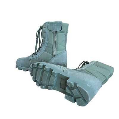 Botas de entrenamiento de piel de vaca azul y caucho para hombres Confortables zapatos de longitud del tobillo