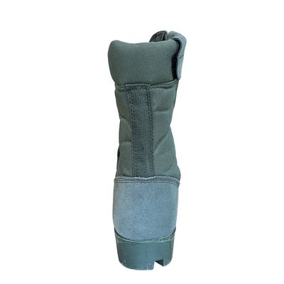 Botas de entrenamiento de piel de vaca azul y caucho para hombres Confortables zapatos de longitud del tobillo