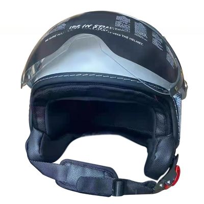 Casco de motocicleta ABS blanco para conducir con/sin LED