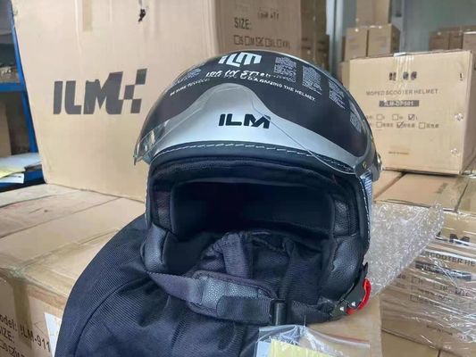 Casco de motocicleta ABS blanco para conducir con/sin LED