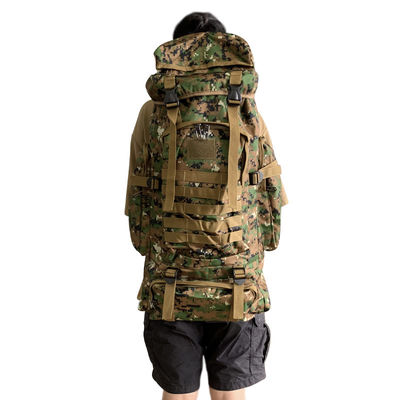 Cintas y hebillas de alta resistencia 80L Capacidad Mochila impermeable en tela de Oxford 900D