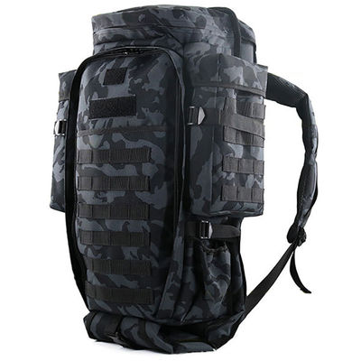 Mochila de montañismo de alta capacidad de 70L con logotipo de tela impermeable y transpirable