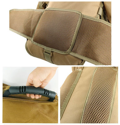 Mochila de montañismo de alta capacidad de 70L con logotipo de tela impermeable y transpirable