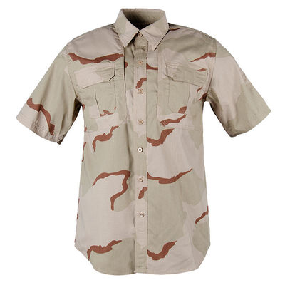 Camiseta formal de manga corta para hombres para actividades al aire libre en poliéster/algodón