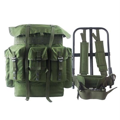 Especial para viajes al aire libre Mochila verde de gran capacidad Unisex con mango retráctil