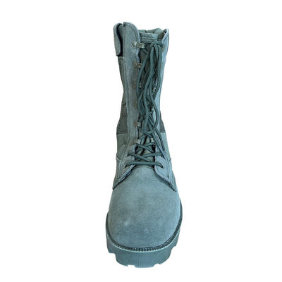 Botas de seguridad de cuero de carpa con tapa dura y suela de goma aplastante