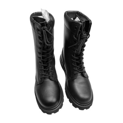 Botas de protección largas de cuero de vaca con tapa dura y suela de caucho aplastante