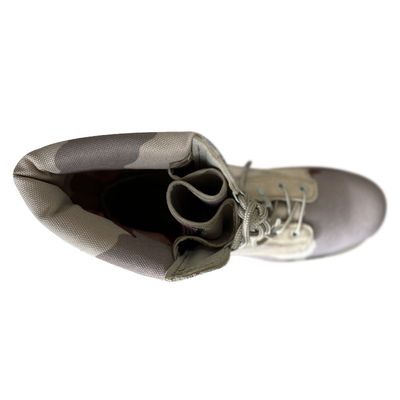 Botas de seguridad de cuero de Oxford de encaje alto con tapa dura y suela de goma