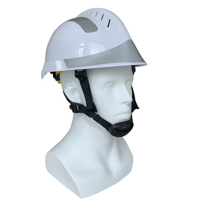 Casco antiincendios de alta seguridad con ABS blanco y visor curvo