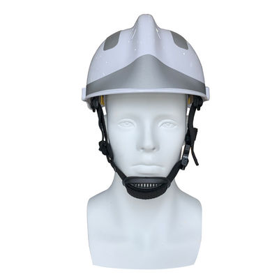 Casco antiincendios de alta seguridad con ABS blanco y visor curvo