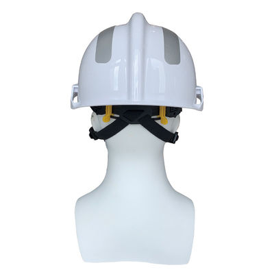 Casco antiincendios de alta seguridad con ABS blanco y visor curvo