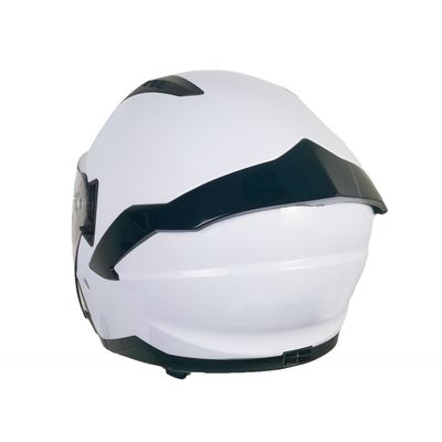 Casco de motocicleta ABS blanco con escudo PC de mitad de cara y diseño personalizable