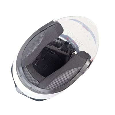 Casco de motocicleta ABS blanco con escudo PC de mitad de cara y diseño personalizable