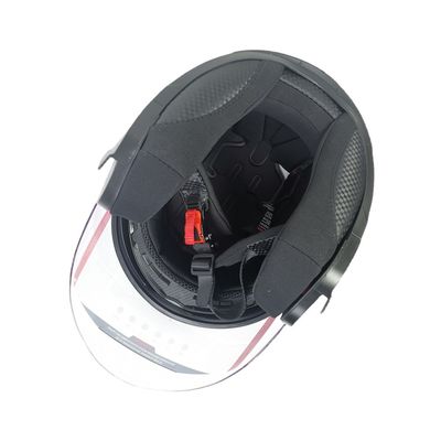 Casco de motocicleta ABS blanco con escudo PC de mitad de cara y diseño personalizable