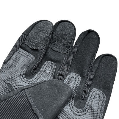 Guantes de mano de estilo de muñeca de gancho y bucle hechos de cuero de microfibra para una protección óptima