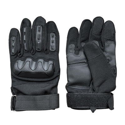 Guantes de mano de piel de palma de microfibra antideslizante de nudillos duros con gancho y muñeca de bucle