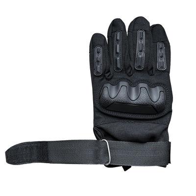 Guantes de mano de piel de palma de microfibra antideslizante de nudillos duros con gancho y muñeca de bucle