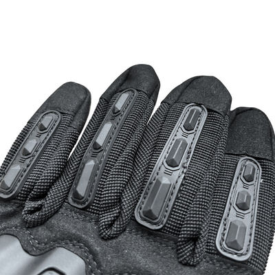 Guantes de mano de piel de palma de microfibra antideslizante de nudillos duros con gancho y muñeca de bucle
