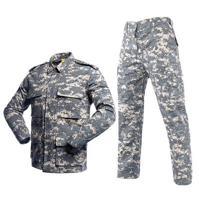 Camiseta táctica de tipo BDU de tejido Pantalones Camouflage de bosques Uniforme para actividades al aire libre