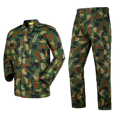 Camiseta táctica de tipo BDU de tejido Pantalones Camouflage de bosques Uniforme para actividades al aire libre