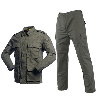 Camiseta táctica de tipo BDU de tejido Pantalones Camouflage de bosques Uniforme para actividades al aire libre