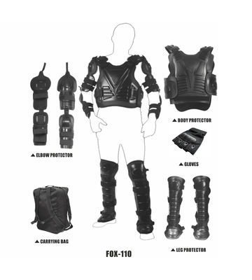 FOX110 Policía Cuerpo militar/Pierna/Codillo protector Caballo montado Traje antidisturbios