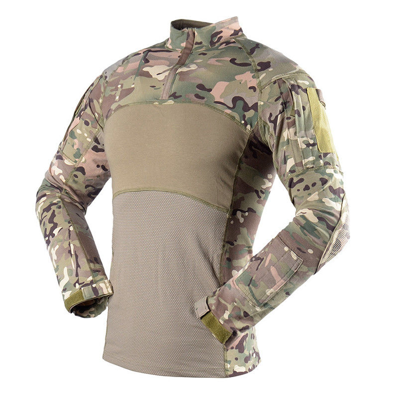 Color personalizado camisa de punto de manga larga de hombre uniforme para el traje de entrenamiento de rana de verano