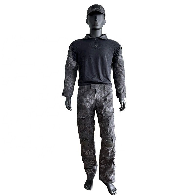 Camiseta de tricotado de manga larga de poliéster/algodón para hombres Traje uniforme de rana en color personalizado